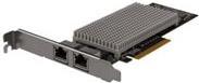 StarTech.com 10 Gbit PCIe-Netzwerkkarte mit zwei Ports und 10 GBASE-T und NBASE-T - 2x RJ45 - Dual-NIC-Karte - ST10GSPEXNDP - Netzwerkadapter - PCIe 2.0 x8 - 10Gb Ethernet x 2 - Schwarz 