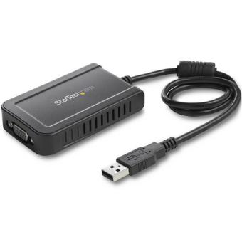 StarTech USB2VGAE3 USB VGA Adapter 1x USB2.0 Stecker auf 1x VGA-Buchse, 0.5m, schwarz 