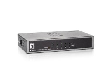 LevelOne Switch  4x GE GEU-0521      1xGSFP 