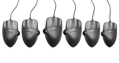 Contour Mouse Small - Maus - Fr Rechtshnder - 5 Tasten - kabelgebunden - USB - gunmetal-grau 