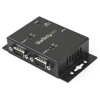StarTech.com 2 Port USB auf Seriell RS232 Adapter - USB / DB9 Hub Wandmontagefhig - Serieller Adapter - USB2.0 - RS-232 x 2 - Schwarz (ICUSB2322I) 
