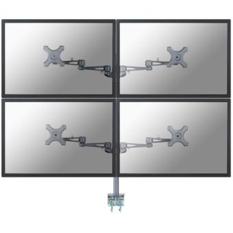NewStar FPMA-D935D4 - Tischhalterung fr 4 LCD-Anzeigen - Silber - Bildschirmgre: 25.4-68.6 cm (10 Zoll-27 Zoll) 