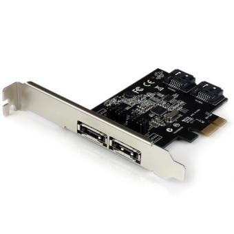 StarTech.com 2 Port SATA III PCI Express Schnittstellenkarte - Speicher-Controller - 2 Sender/Kanal - SATA 6Gb/s / eSATA 6Gb/s Low Profile - 600MBps - PCIe x1 (PEXESAT322I) 