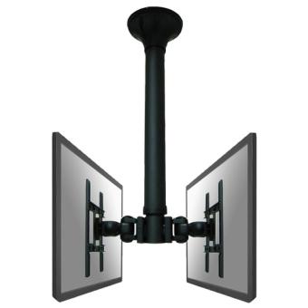NewStar FPMA-C200D - Deckenhalterung fr 2 LCD-Displays (neig- und schwenkbar) - Schwarz - Bildschirmgre: 25.4-102 cm (10 Zoll-40 Zoll) 