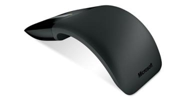 Microsoft Arc Touch Mouse - Maus - optisch - 2 Tasten - drahtlos - 2.4 GHz - kabelloser Empfnger (USB) - Schwarz (RVF-00050) 