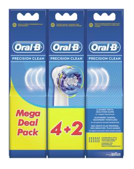 Oral-B Aufsteckbrsten fr elektrische Zahnbrste Precision Clean 6 St. Wei (EB20 4+2) 