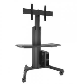 NEC Mobile Single Trolley PDMHM-L - Befestigungskit (Rollfu, Tragschienen, Beine, Wagenbasis, horizontale Schiene) fr LCD-Display - Schwarz - Bildschirmgre: 101.6-203.2 cm (40 Zoll-80 Zoll) 