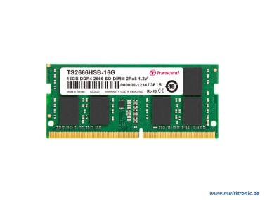 Transcend DDR4 16GB 2666MHz S0-DIMM RAM fr Notebook, 100% tested 