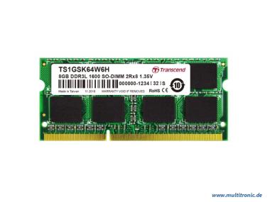 Transcend DDR3L 8GB 1600MHz S0-DIMM RAM fr Notebook 