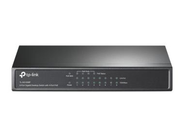 TP-LINK 8-Port Gigabit Desktop PoE Switch 8x10/100/1000Mbps RJ45 ports including 4 PoE ports steel case 