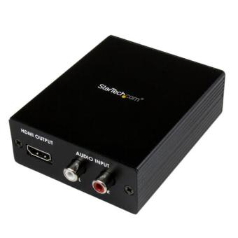 StarTech.com Composite / VGA und Audio auf HDMI Konverter - YPbPr zu HDMI - 1920x1200 - Videokonverter - Schwarz (VGA2HD2) 