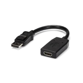 StarTech DP2HDMI DisplayPort Passiver Konverter DP 1.2 Stecker auf HDMI A-Buchse, 0.12m, schwarz 