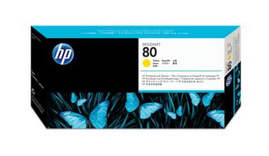 Hewlett-Packard HP 80 - Druckkopf mit Reiniger - 1 x Gelb (C4823A) 