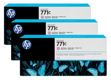 Hewlett-Packard HP 771C - 3er-Pack - hell Magenta - Original - Tintenpatrone - fr DesignJet Z6200 (B6Y35A) 