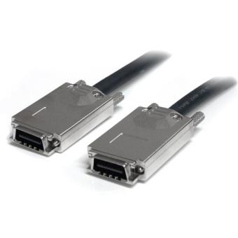 StarTech.com Infiniband SCSI SAS Kabel extern - SFF-8470 auf SFF8470 - Externes SAS-Kabel - SAS 6Gbit/s - 4-Lane - 4x InfiniBand - 4x InfiniBand - 2,0m - Rndelschrauben - Schwarz (SAS7070S200) 
