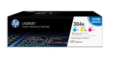 HP 304A Original Toner cyan, magenta und gelb Standardkapazitt 3 x 2.800 Seiten 3er-Pack 