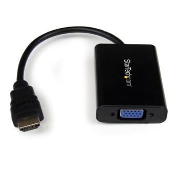Startech HDMI zu VGA Adapter mit USB micro-B + Audio St./Bu. schwarz 