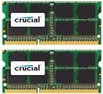 Crucial - DDR3 - 16 GB: 2 x 8 GB - SO DIMM 204-PIN - 1600 MHz / PC3-12800 - CL11 - 1.35 / 1.5 V - ungepuffert - non-ECC - fr Apple MacBook Pro 