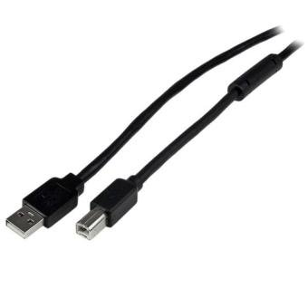 StarTech.com Aktives USB2.0 A auf B Kabel - Stecker/Stecker - USB-Kabel - USB Typ A, 4-polig (M) - USB Typ B, 4-polig (M) - 20,0m (USB/USB2.0) - Schwarz (USB2HAB65AC) 