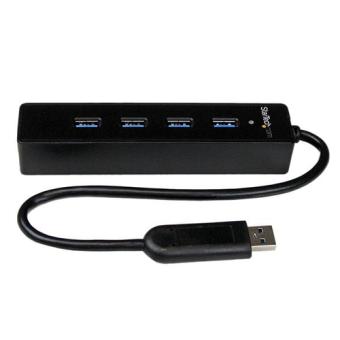 StarTech ST4300PBU3 4 Port USB 3.0 Hub - Schwarz 