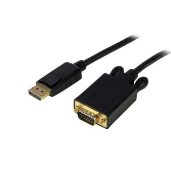 StarTech.com DisplayPort auf VGA Kabel (Stecker/Stecker) - DP zu VGA Kabel Adapter - DisplayPort-Kabel - DisplayPort (M) - HD-15 (W) - 3,05 m - verriegelt - Schwarz (DP2VGAMM10B) 