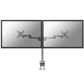 NewStar - Verstellbarer Arm fr 2 LCD-Displays - Silber - Bildschirmgre: 25.4-68.6 cm (10 Zoll-27 Zoll) - Tischmontage (optional) 