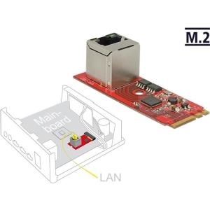 DeLock Converter M.2 Key A+E male > 1 x Gigabit LAN vertical - Netzwerkadapter - M.2 Card - Gigabit Ethernet x 1 (62949) 