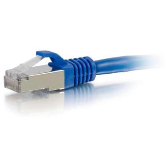 C2G Cat6a Booted Shielded (STP) Network Patch Cable - Patch-Kabel - RJ-45 (M) bis RJ-45 (M) - 15 m - STP - CAT 6a - geformt, ohne Haken, verseilt - Blau 