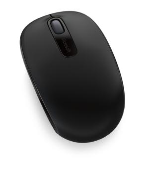 Microsoft Wireless Mobile Mouse 1850 - Maus - rechts- und linkshndig - optisch - 3 Tasten - kabellos - 2.4 GHz - kabelloser Empfnger (USB) - Schwarz 