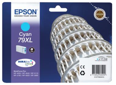 Epson 79XL - Cyan - Original - Tintenpatrone - fr WorkForce Pro WF-4630DWF, WF-4640DTWF, WF-5110DW, WF-5620DWF (C13T79024010) 