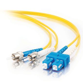 C2G SC-ST 9/125 OS1 Duplex Singlemode PVC Fiber Optic Cable (LSZH) - Patch-Kabel - ST Einzelmodus (M) bis SC Einzelmodus (M) - 30 m - Glasfaser - 9 / 125 Mikron - OS1 - halogenfrei - Gelb 