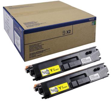 Brother TN900y - 2er-Pack - Gelb - Original - Tonerpatrone - fr Brother MFC-L9550CDW, MFC-L9550CDWT, HL-L9200CDWT, L9300CDWTT (TN900YTWIN) 