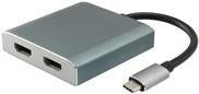 equip - Externer Videoadapter - USB-C - 2 x HDMI 