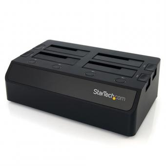 StarTech.com USB3.0 to 4-Bay SATA 6Gbps Hard Drive Docking Station w - UASP &amp; Dual Fans - 2,5/3.5 Zoll SSD / HDD Dock - Speichergehuse - 4 Schchte (SATA-600) (SDOCK4U33) 