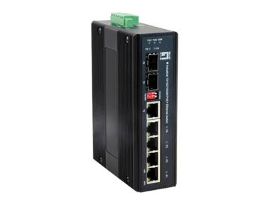 LevelOne Switch  4x FE IES-0610      2xGSFP     126W  4xPoE 