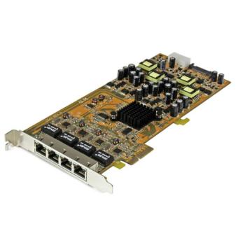 StarTech.com 4 Port Gigabit PoE PCIe Network Card - PSE PCI Express NIC - Netzwerkadapter - PCI Express x4 - Gigabit Ethernet x 4 (ST4000PEXPSE) 