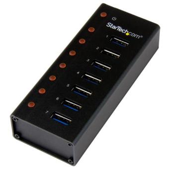 StarTech.com - Hub - 7 x SuperSpeed USB3.0 - Desktop, wandmontierbar (ST7300U3M) 