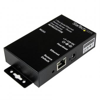 StarTech.com 1 Port RS232 Serial Ethernet Device Server - PoE Power Over Ethernet - Gerteserver - 10Mb LAN, 100Mb LAN, RS-232 (NETRS2321POE) 