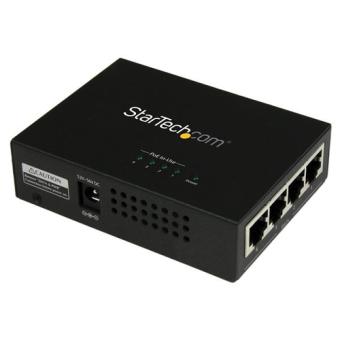 StarTech.com 4-port Gigabit Midspan - PoE+ injector - 802,3at/af - Power Injector - Wechselstrom 100-240 V - 120 Watt - 4 Ausgangsstecker (POEINJ4G) 