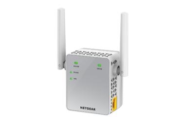 NETGEAR AC750 WLAN Range Extender (RJ-45, C33/s, On/Off Schalter) weiss/silber, externe Antennen 