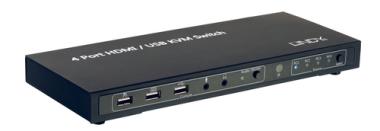 Lindy - KVM-/Audio-/USB-Switch - USB - 4 x KVM/Audio/USB - 1 lokaler Benutzer - Desktop (32811) 