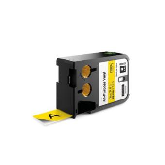 Dymo XTL Allzweck-Vinyl - Vinyl-Klebeband, permanent, fr innen/auen - Schwarz auf Gelb - Rolle (2,4 cm x 7 m) 1 Rolle(n) (1868773) 