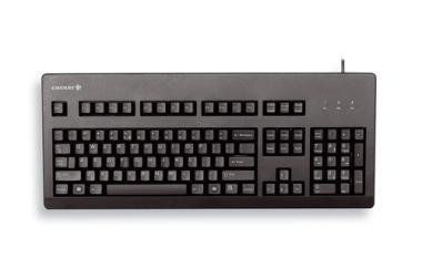 CHERRY G80-3000 - Tastatur - PS/2, USB - Englisch - US - Schwarz 