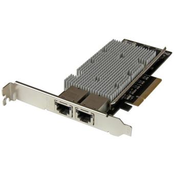 StarTech.com 2 Port PCI Express 10GBase-T Ethernet Netzwerkkarte mit Intel X540 Chip - Netzwerkadapter - PCI Express 2,0 x8 Low Profile - 10GBase-T x 2 - Schwarz (ST20000SPEXI) 