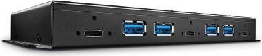Lindy - Hub - 3 x USB 3,1 Gen 2 + 4 x USB 3,1 - an Rack montierbar - Gleichstrom (43275) 