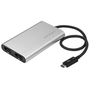 StarTech.com Thunderbolt 3 zu Dual DisplayPort Adapter - 4k 60 Hz - Externer Videoadapter - Thunderbolt 3 - DisplayPort (TB32DP2) 