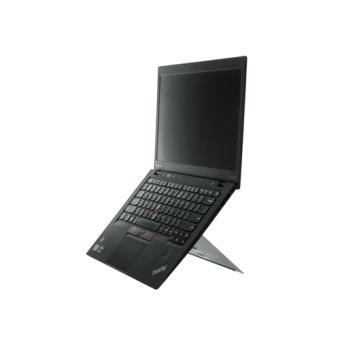 R-GO Riser Attachable Laptopstaender sw ergonomisch Aluminium 1,2mm duenn bis 5kg 4 Positionen 25,4cm bis 55,88cm 10Zoll bis 22Zoll 