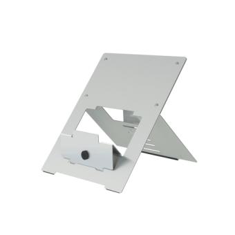 R-GO Riser Flexibel Laptopstaender silber ergonomisch Aluminium bis 5kg 5 Positionen 25,4cm bis 55,88cm 10Zoll bis 22Zoll 