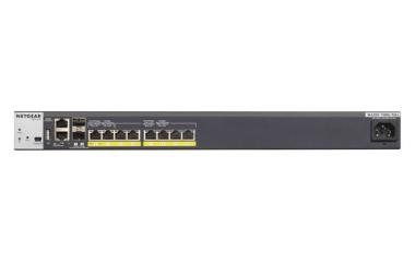 NETGEAR ProSAFE M4200 Intelligent Edge Series GSM4210P - Switch - L3 - verwaltet - 6 x 100/1000/2,5G (PoE+) + 2 x 100/1000/2,5G/5G (PoE+) + 2 x 1 Gigabit / 10 Gigabit SFP+ - an Rack montierbar - PoE+ (GSM4210P-100NES) 