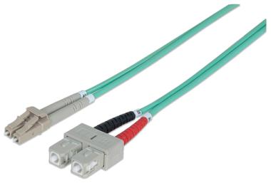 Intellinet - Patch-Kabel - LC Multi-Mode (M) - bis - SC multi-mode (M) - 20,0m - Glasfaser - 50/125 Mikrometer - OM4 - halogenfrei - violett (751186) 